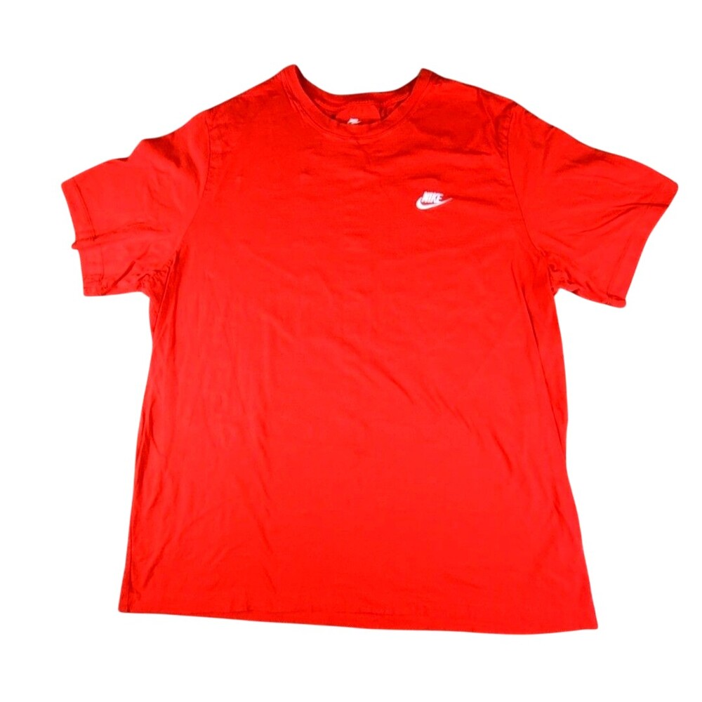 Nike Shirt Mens 3XLT Red The Nike Tee Swoosh Logo T-Shirt Tee Tagless Cotton